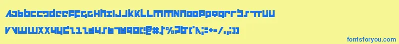 Flightcorpsc Font – Blue Fonts on Yellow Background