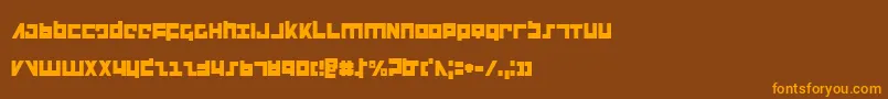 Flightcorpsc Font – Orange Fonts on Brown Background