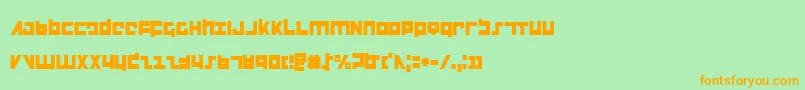 Flightcorpsc Font – Orange Fonts on Green Background