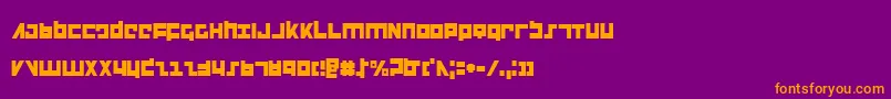 Flightcorpsc Font – Orange Fonts on Purple Background