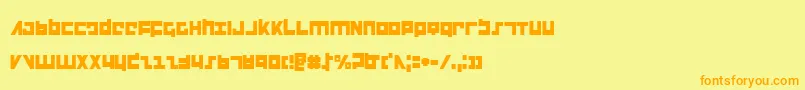 Flightcorpsc Font – Orange Fonts on Yellow Background