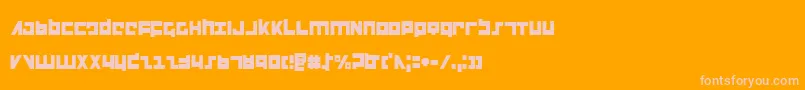 Flightcorpsc Font – Pink Fonts on Orange Background