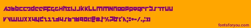 Flightcorpsc Font – Purple Fonts on Orange Background