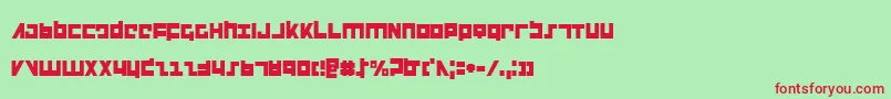 Flightcorpsc Font – Red Fonts on Green Background