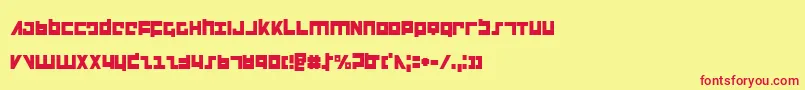 Flightcorpsc Font – Red Fonts on Yellow Background