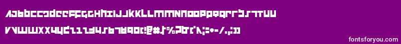 Flightcorpsc Font – White Fonts on Purple Background