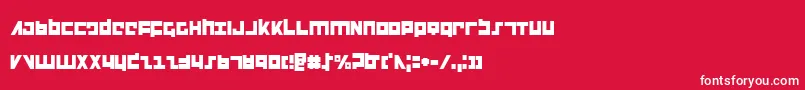 Flightcorpsc Font – White Fonts on Red Background