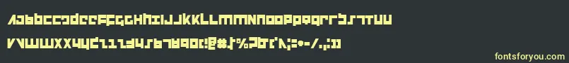 Flightcorpsc Font – Yellow Fonts on Black Background