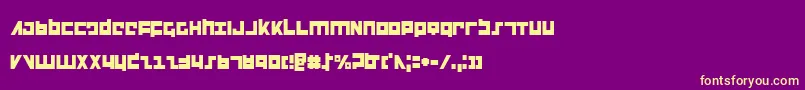 Flightcorpsc Font – Yellow Fonts on Purple Background