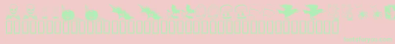KrBootown Font – Green Fonts on Pink Background