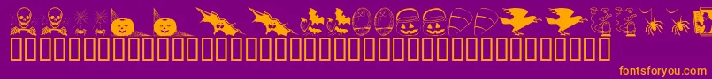 KrBootown Font – Orange Fonts on Purple Background