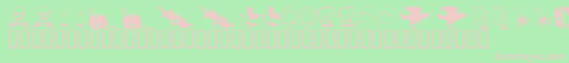 KrBootown Font – Pink Fonts on Green Background
