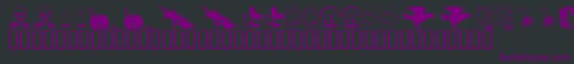 KrBootown Font – Purple Fonts on Black Background
