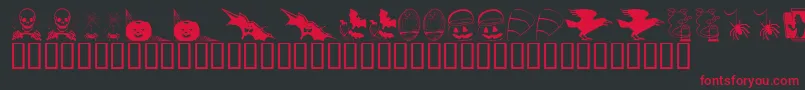 KrBootown Font – Red Fonts on Black Background