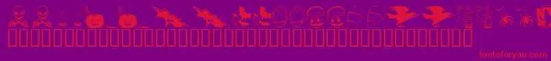KrBootown Font – Red Fonts on Purple Background