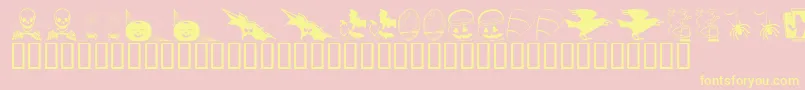 KrBootown Font – Yellow Fonts on Pink Background