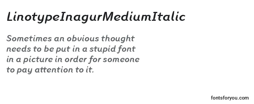 LinotypeInagurMediumItalic Font