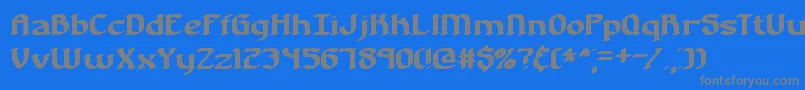 Fonte NostalgiaBrk – fontes cinzas em um fundo azul