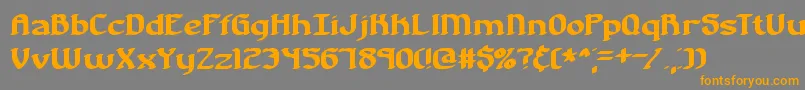 Шрифт NostalgiaBrk – оранжевые шрифты на сером фоне