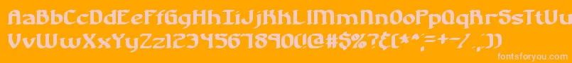 NostalgiaBrk Font – Pink Fonts on Orange Background