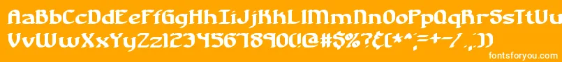 NostalgiaBrk Font – White Fonts on Orange Background