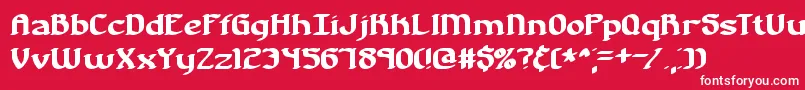 NostalgiaBrk Font – White Fonts on Red Background