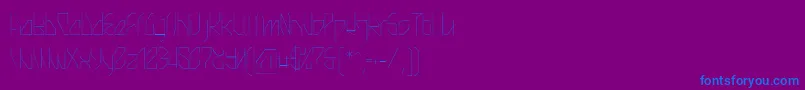 SnowstreetthinPersonaluse-Schriftart – Blaue Schriften auf violettem Hintergrund