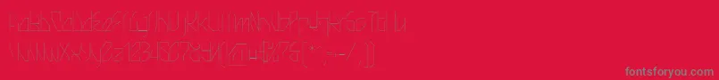 フォントSnowstreetthinPersonaluse – 赤い背景に灰色の文字