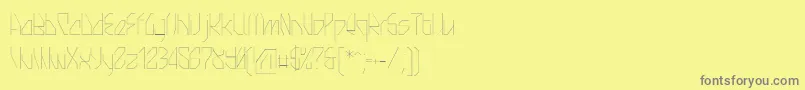 Fonte SnowstreetthinPersonaluse – fontes cinzas em um fundo amarelo
