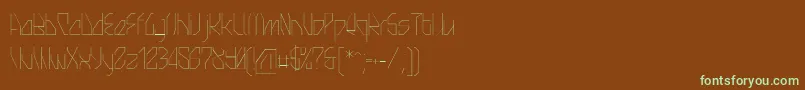 Шрифт SnowstreetthinPersonaluse – зелёные шрифты на коричневом фоне
