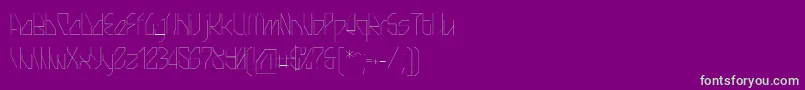Шрифт SnowstreetthinPersonaluse – зелёные шрифты на фиолетовом фоне
