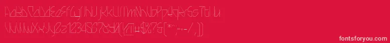 SnowstreetthinPersonaluse Font – Pink Fonts on Red Background