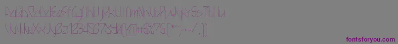 Шрифт SnowstreetthinPersonaluse – фиолетовые шрифты на сером фоне