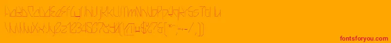 SnowstreetthinPersonaluse-fontti – punaiset fontit oranssilla taustalla