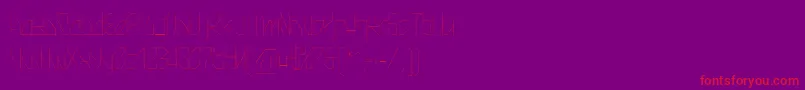 SnowstreetthinPersonaluse-Schriftart – Rote Schriften auf violettem Hintergrund