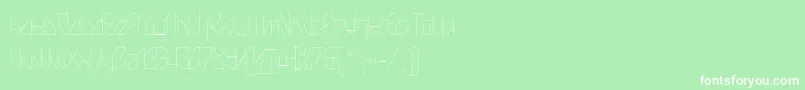 Czcionka SnowstreetthinPersonaluse – białe czcionki na zielonym tle