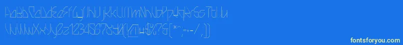 SnowstreetthinPersonaluse-fontti – keltaiset fontit sinisellä taustalla