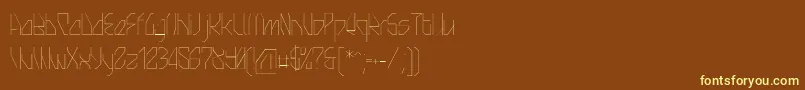 Шрифт SnowstreetthinPersonaluse – жёлтые шрифты на коричневом фоне
