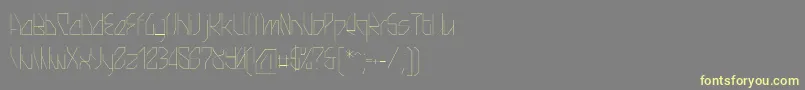Шрифт SnowstreetthinPersonaluse – жёлтые шрифты на сером фоне