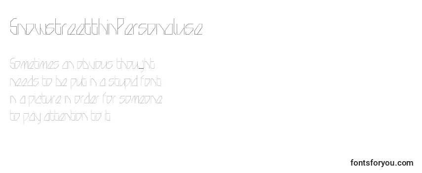 SnowstreetthinPersonaluse Font