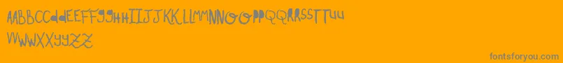 OhMyOhLaLaYeah1 Font – Gray Fonts on Orange Background