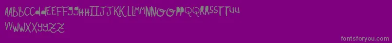 OhMyOhLaLaYeah1 Font – Gray Fonts on Purple Background