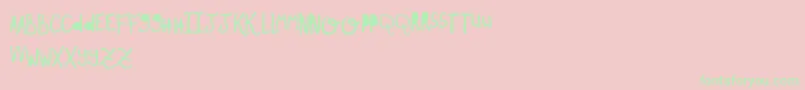 OhMyOhLaLaYeah1 Font – Green Fonts on Pink Background