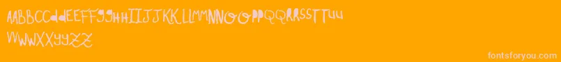 Шрифт OhMyOhLaLaYeah1 – розовые шрифты на оранжевом фоне