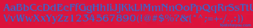 Agbengaly Font – Blue Fonts on Red Background