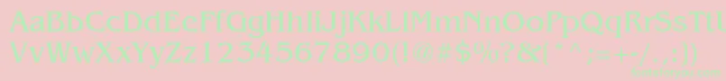 Agbengaly Font – Green Fonts on Pink Background