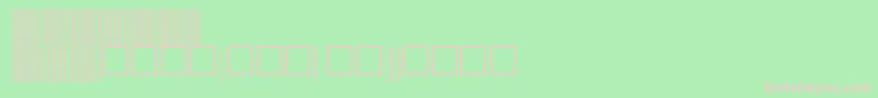 V100007-fontti – vaaleanpunaiset fontit vihreällä taustalla