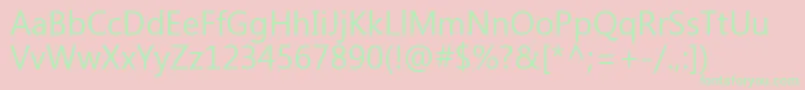 LaoUi Font – Green Fonts on Pink Background