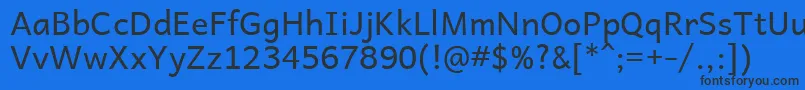 Andika Font – Black Fonts on Blue Background