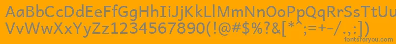 フォントAndika – オレンジの背景に灰色の文字